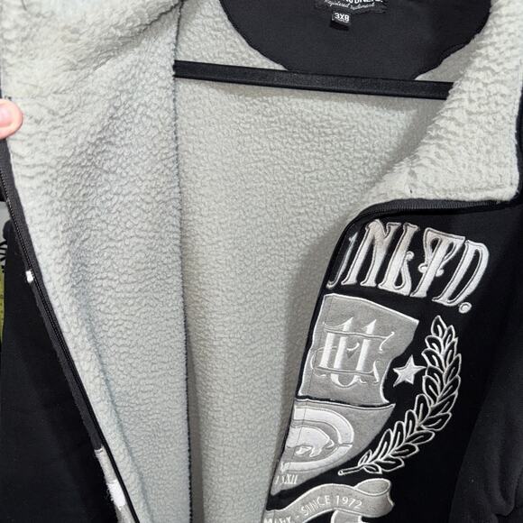 Y2K Ecko Unltd Men’s Black Embroidered Zip Up Seater Big And Tall 3xl - Picture 5 of 7